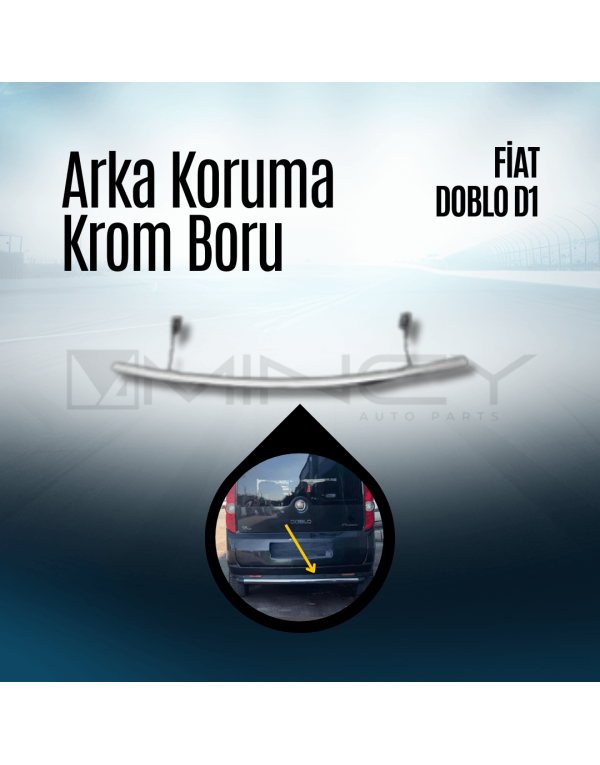 Arka Koruma Krom Boru Fiat Doblo 1999-2005